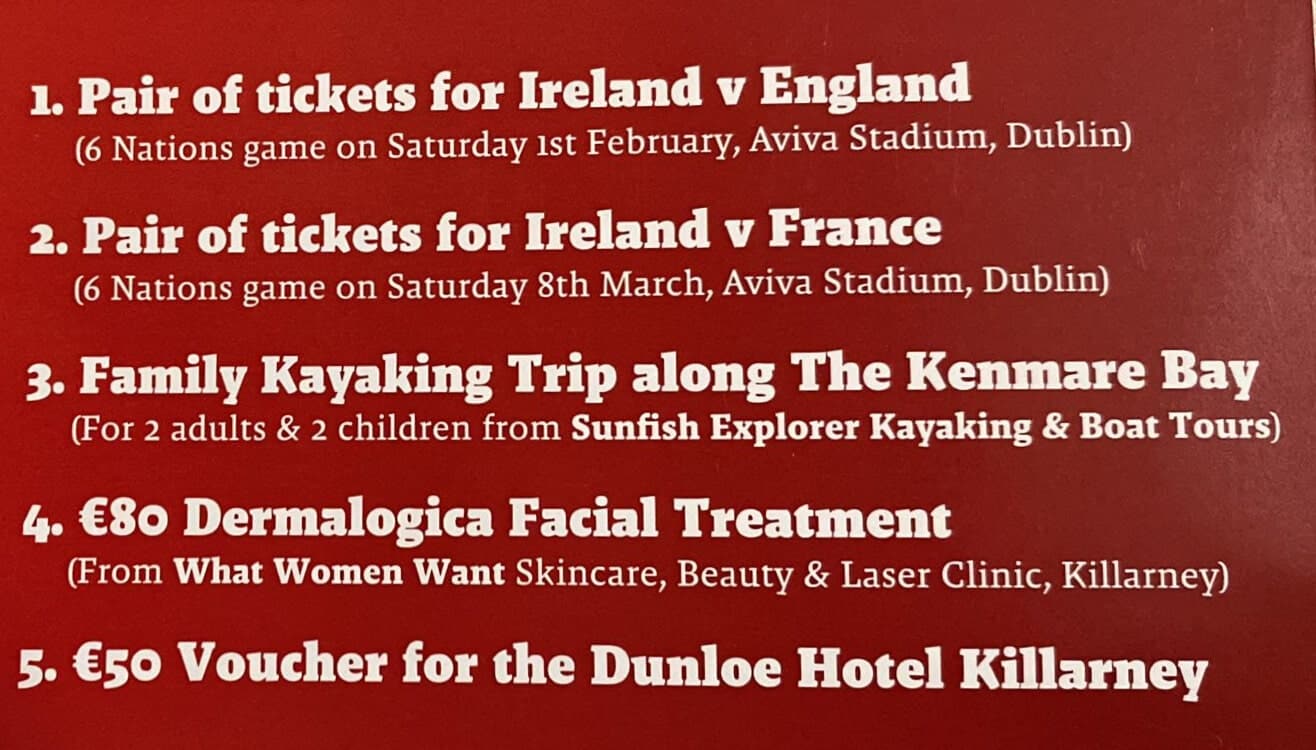 Christmas Raffle Winners