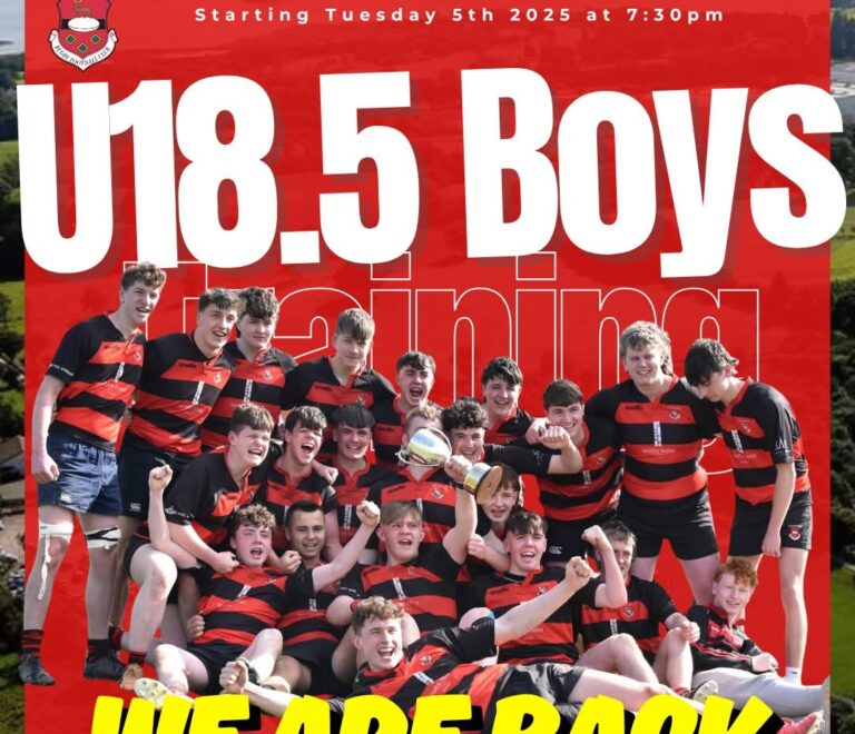 Boys U18.5 Rugby Training Resumes