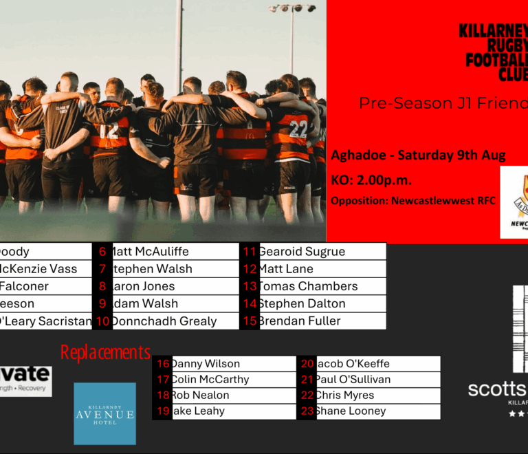 Senior Team Friendly – Today at Killarney RFC