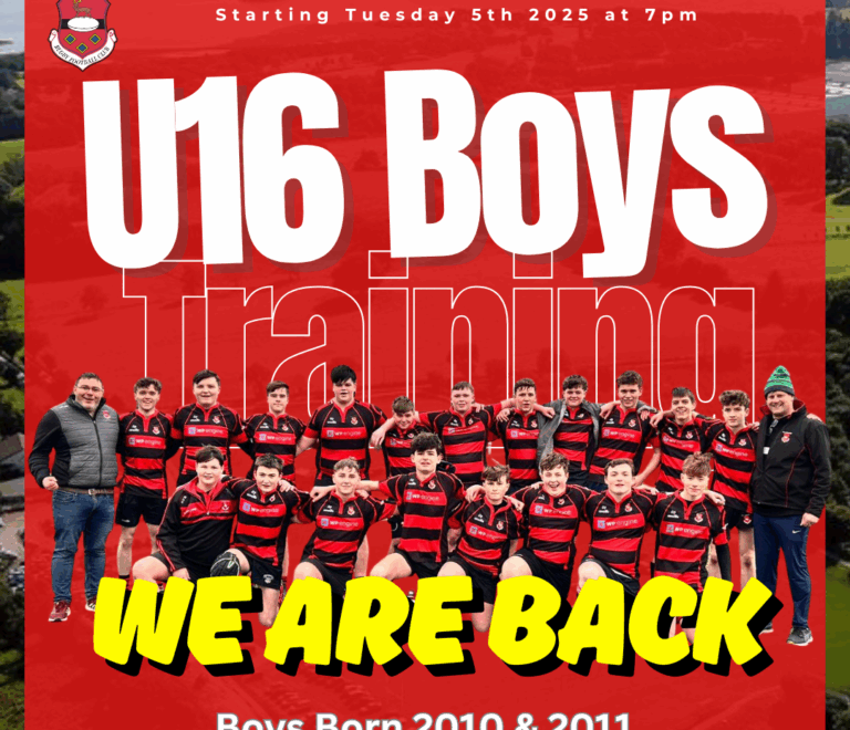 Boys U16 Rugby Training Resumes!