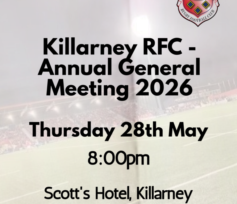 Killarney RFC –  Annual General Meeting 2026
