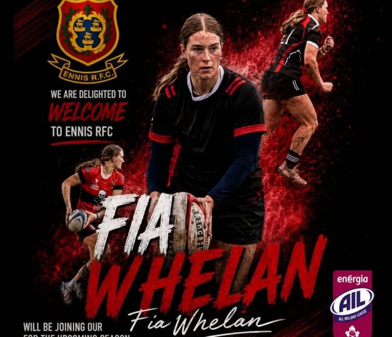 Club News: Wishing Past Player Fia Whelan the Best of Luck at Ennis RFC!