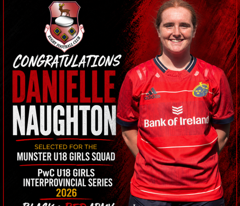 Congratulations to Danielle Naughton on Munster U18 Girls Selection