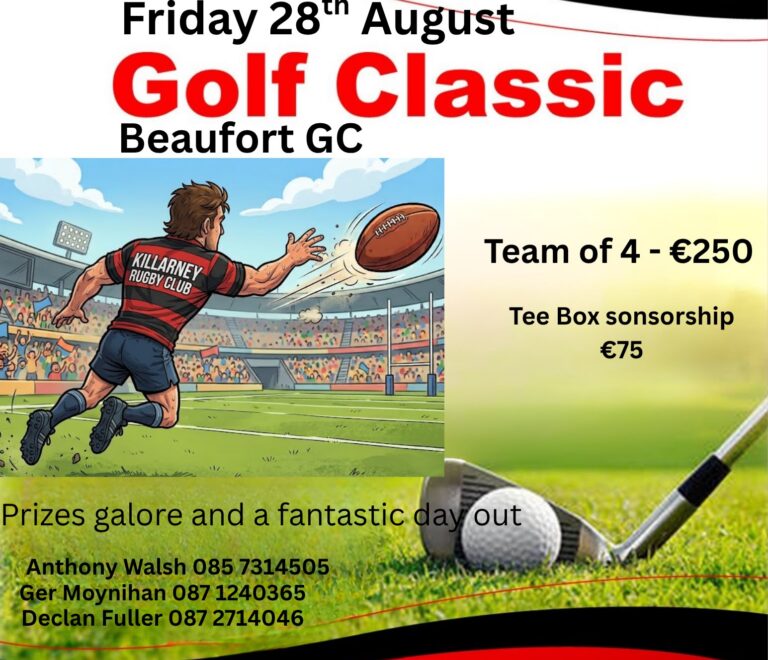 Killarney RFC Golf Classic This Friday at Beaufort Golf Club