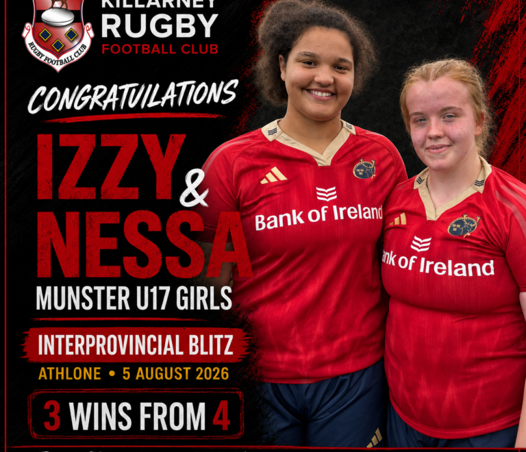 Congratulations to Izzy and Nessa on Munster U17 Girls Representation