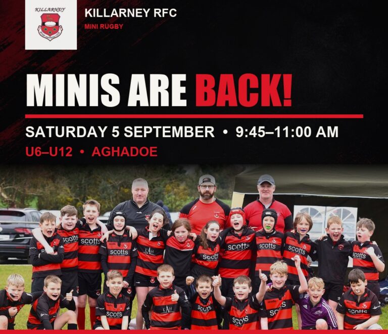 Killarney RFC Minis Return on Saturday, 5 September