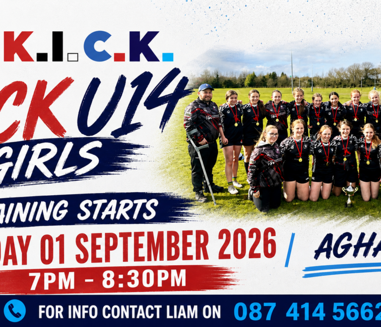 KICK U14 Girls Rugby Returns on Tuesday, September 1 at Aghadoe