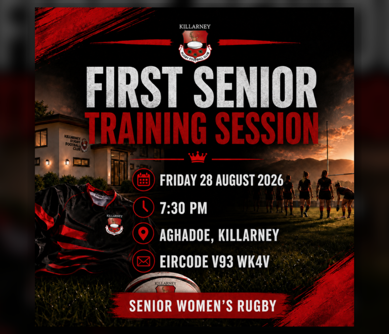First Senior Women’s Training Session Set for Friday, August 28 in Killarney