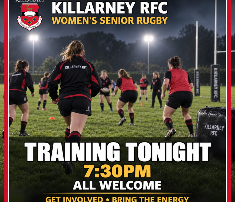 Women’s Senior Rugby Training Tonight at 7:30pm