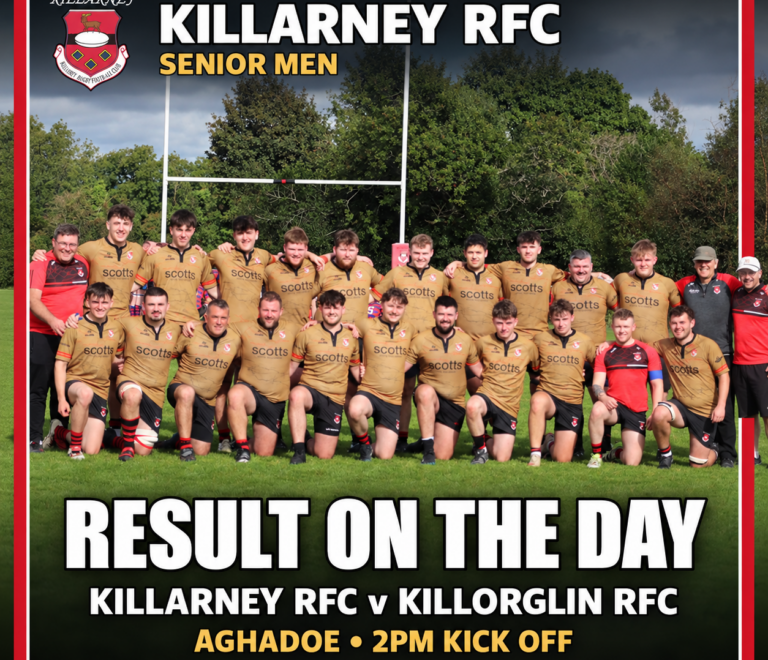 Senior Men v Killorglin RFC – Result on the Day