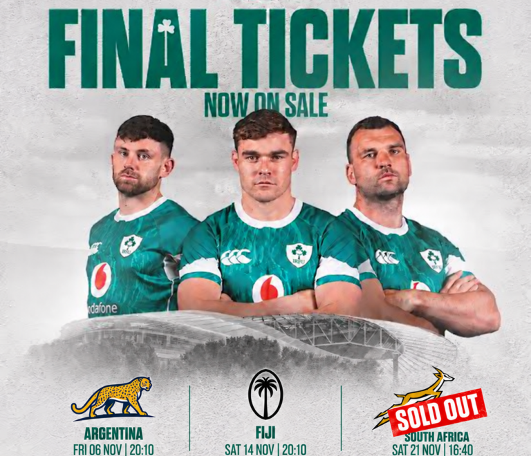 Ireland v Argentina & Fiji: Tickets Still Available
