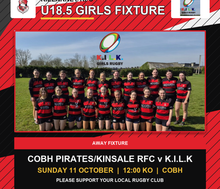 U18.5 Girls K.I.L.K Away Fixture This Sunday