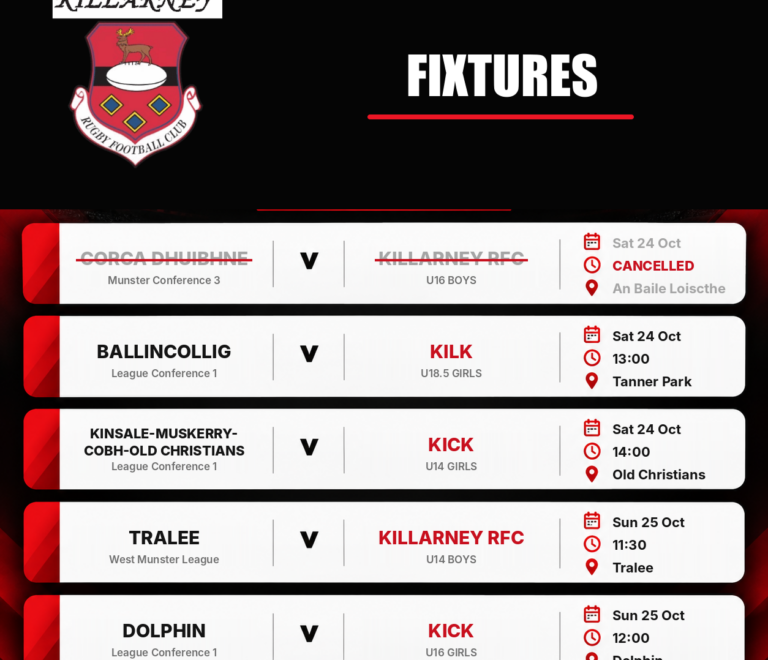 🏉 Weekend Fixtures: 24–25 October 2026 🔴⚫