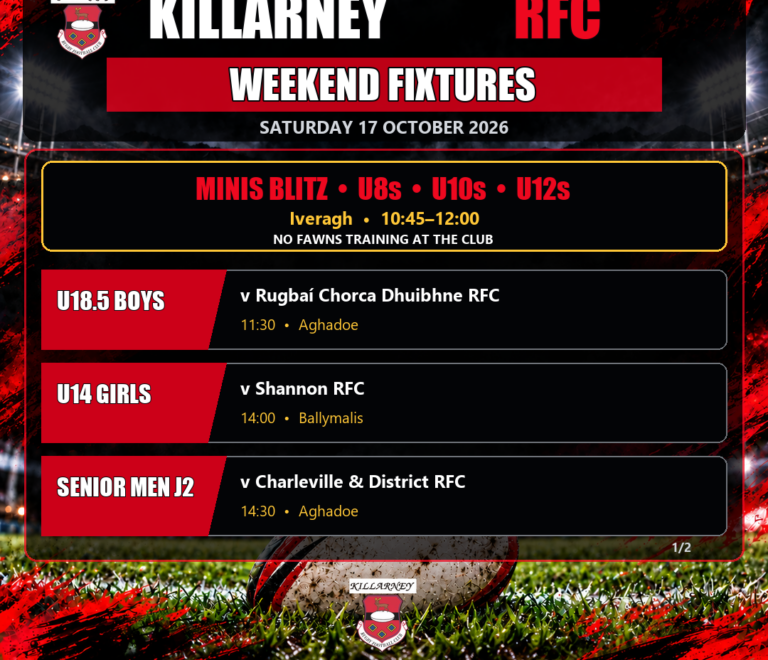 Weekend Fixtures: 17–18 October 2026